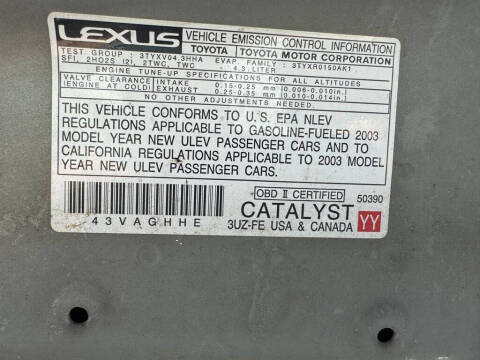 2003 Lexus SC 430