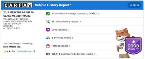 2014 Mercedes-Benz M-Class ML 350 4MATIC