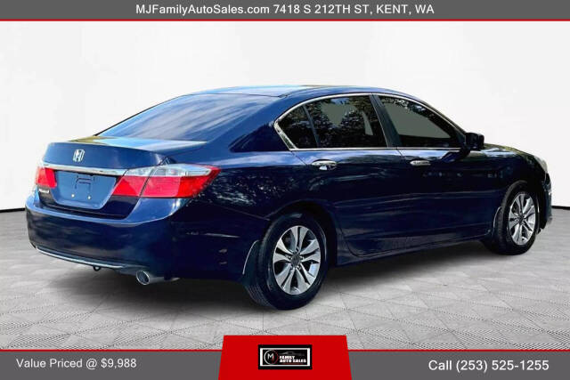 2015 Honda Accord for sale at MJ FAMILY AUTO SALES in Kent, WA