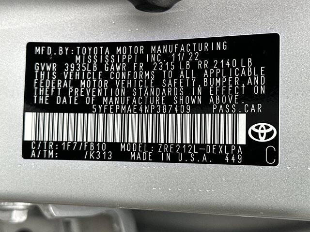 2022 Toyota Corolla LE