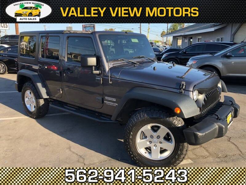 2014 Jeep Wrangler Unlimited for sale at Valley View Motors in Whittier CA