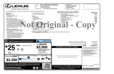 2023 Lexus RX 350 Premium