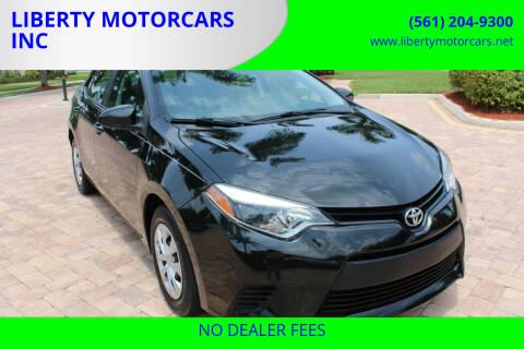 2016 Toyota Corolla for sale at LIBERTY MOTORCARS INC in Royal Palm Beach FL