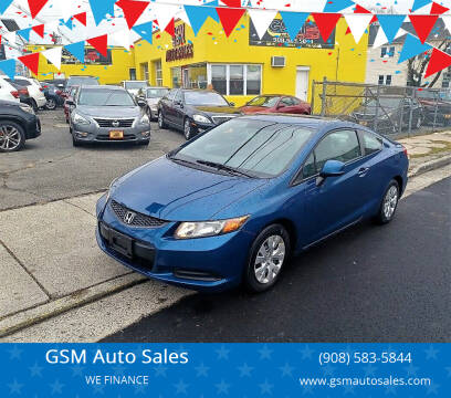 2012 Honda Civic for sale at GSM Auto Sales in Linden NJ