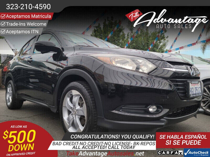 2016 Honda HR-V for sale at ADVANTAGE AUTO SALES INC in Bell CA