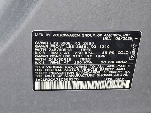 2025 Volkswagen Atlas SE 4Motion