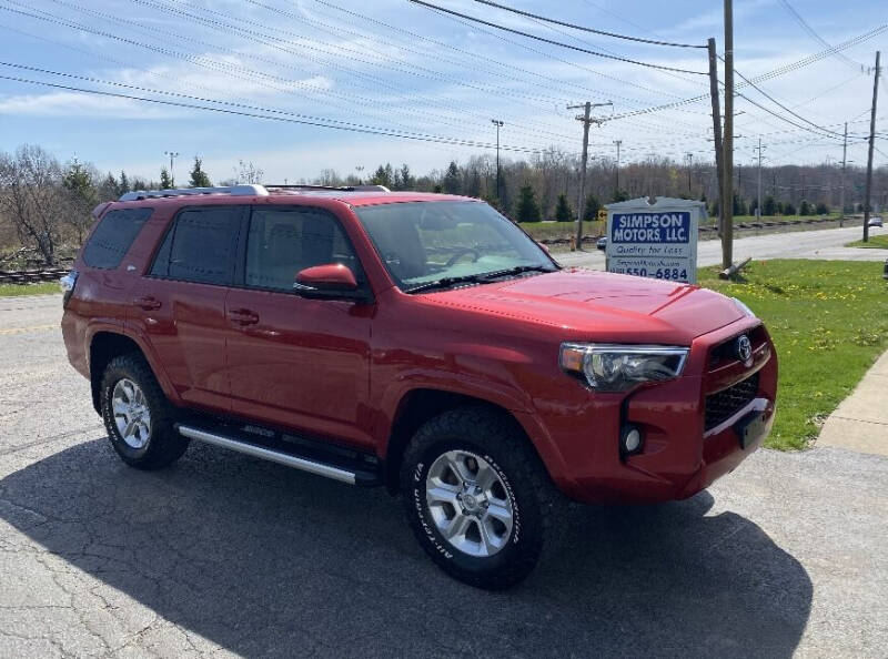 2015 Toyota 4Runner for sale at SIMPSON MOTORS in Youngstown OH