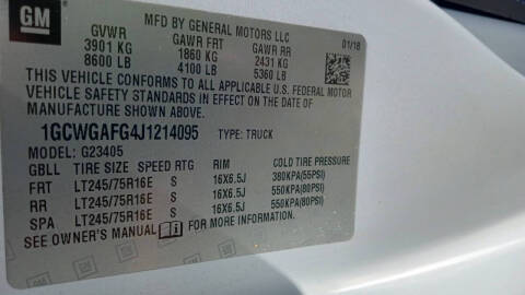 2018 Chevrolet Express 2500