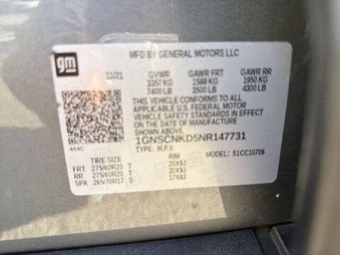 2022 Chevrolet Tahoe LT