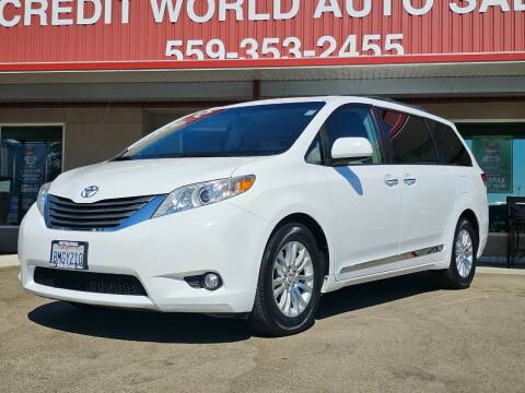 2012 Toyota Sienna for sale at Credit World Auto Sales in Fresno CA