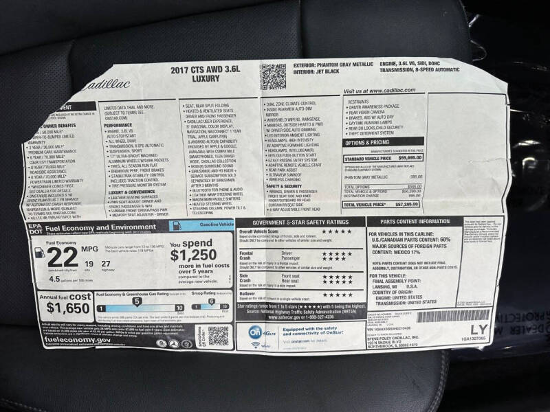 2017 Cadillac CTS 3.6L Luxury