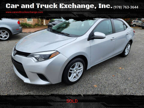 2016 Toyota Corolla for sale at Car and Truck Exchange, Inc. in Rowley MA