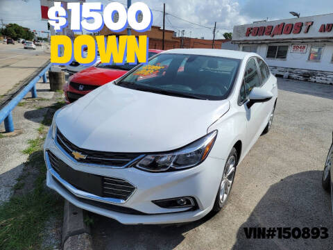 2018 Chevrolet Cruze for sale at Foremost Auto Sales in Houston TX