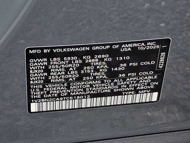 2026 Volkswagen Atlas SEL 4Motion