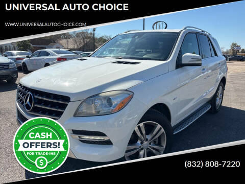 2012 Mercedes-Benz M-Class for sale at UNIVERSAL AUTO CHOICE in Houston TX