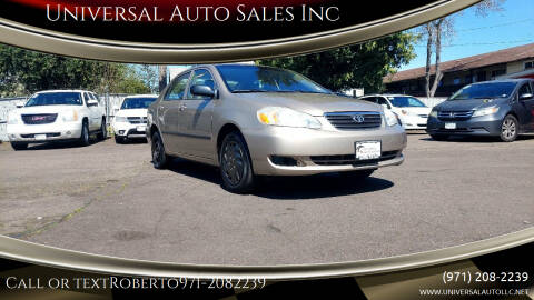 2007 Toyota Corolla for sale at Universal Auto Sales Inc in Salem OR