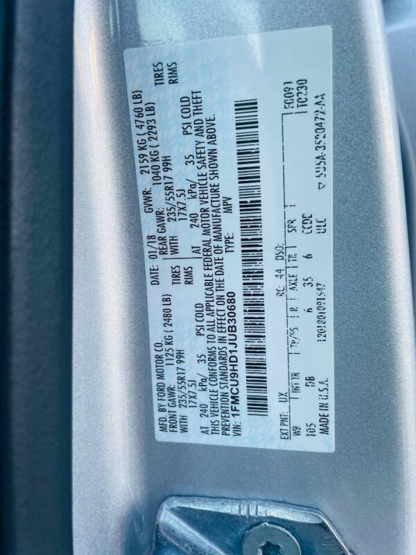 2018 Ford Escape SEL