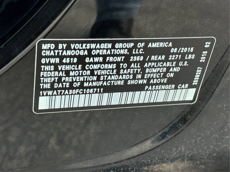 2015 Volkswagen Passat 1.8T Limited Edition