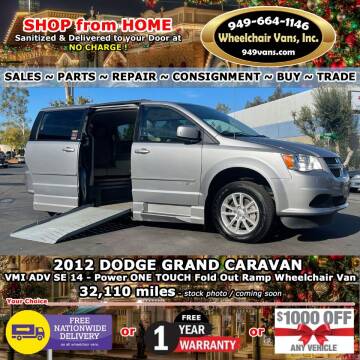 2012 Dodge Grand Caravan for sale at Wheelchair Vans Inc in Laguna Hills CA
