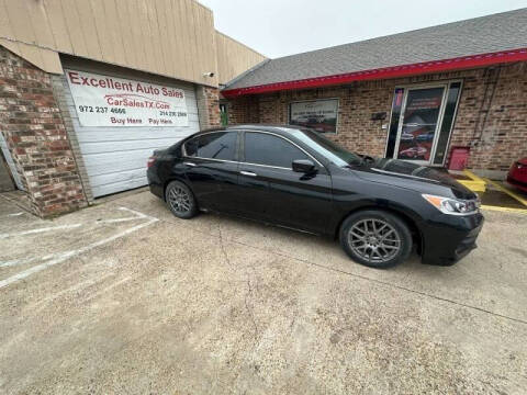 2016 Honda Accord for sale at Excellent Auto Sales in Grand Prairie TX