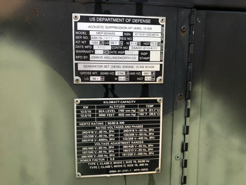 1990 Generator MEP -004AAS