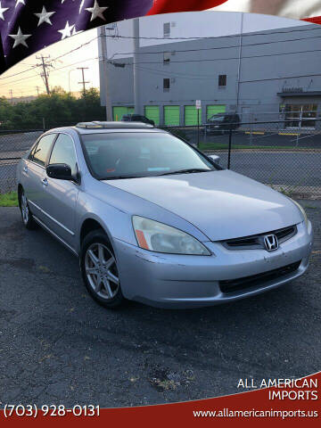 2003 Honda Accord for sale at All American Imports in Alexandria VA