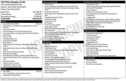 2019 Kia Sorento LX V6