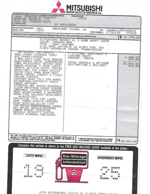 1994 Mitsubishi 3000GT