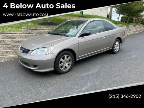 2005 Honda Civic for sale at 4 Below Auto Sales in Willow Grove PA