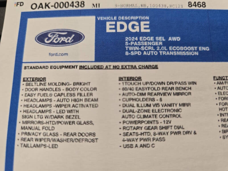 2024 Ford Edge SEL