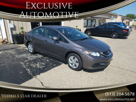 2013 Honda Civic for sale at Exclusive Automotive in West Chester OH