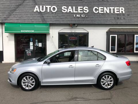 2012 Volkswagen Jetta for sale at Auto Sales Center Inc in Holyoke MA