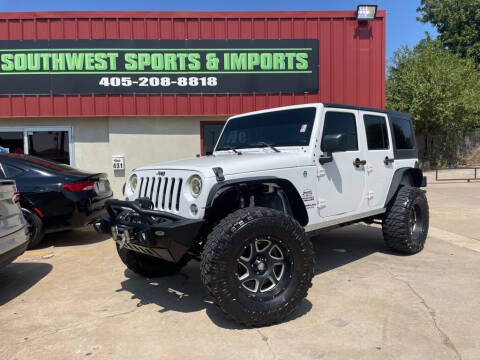 2016 Jeep Wrangler Unlimited for sale at Southwest Car Sales in Oklahoma City OK