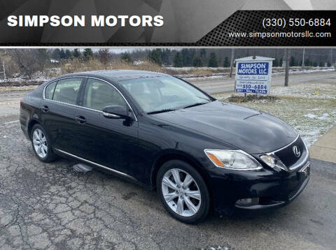 2008 Lexus GS 350 for sale at SIMPSON MOTORS in Youngstown OH