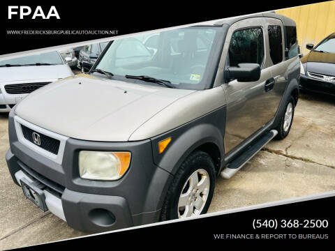 2004 Honda Element for sale at FPAA in Fredericksburg VA