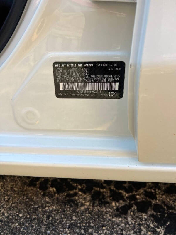 2017 Mitsubishi Mirage G4 ES