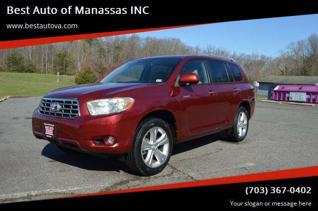 2008 Toyota Highlander for sale at Best Auto of Manassas INC in Manassas VA