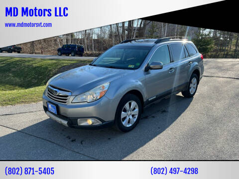 2011 Subaru Outback for sale at MD Motors LLC in Williston VT