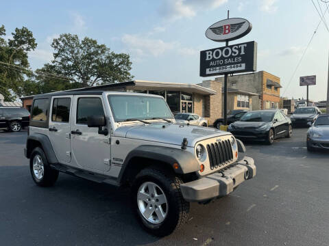 2012 Jeep Wrangler Unlimited for sale at BOOST AUTO SALES in Saint Louis MO