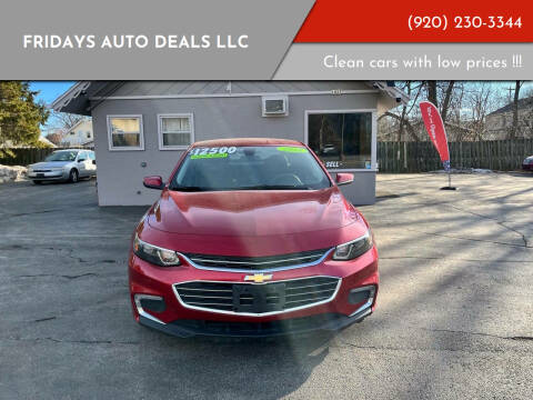 2016 Chevrolet Malibu for sale at Fridays Auto Deals LLC in Oshkosh WI