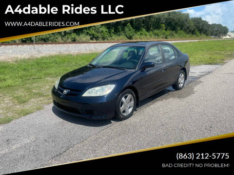 2005 Honda Civic for sale at A4dable Rides LLC in Haines City FL