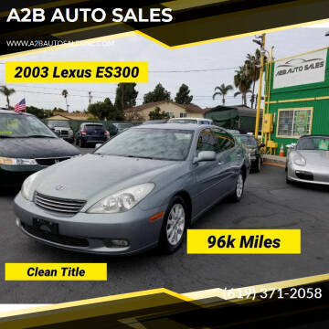 2003 Lexus ES 300 for sale at A2B AUTO SALES in Chula Vista CA