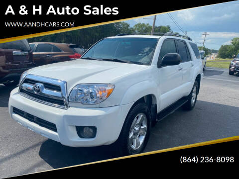 2007 Toyota 4Runner for sale at A & H Auto Sales in Greenville SC