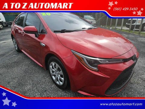 2020 Toyota Corolla for sale at A TO Z  AUTOMART in West Palm Beach FL