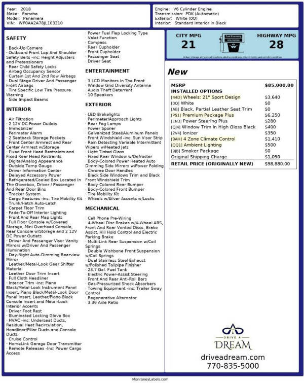 2018 Porsche Panamera 4