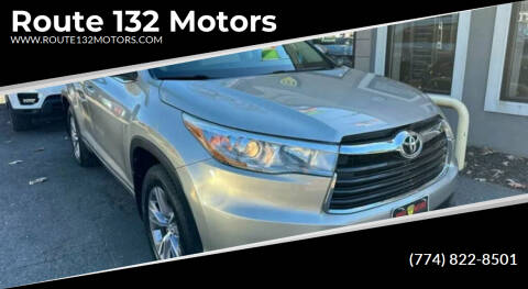 2015 Toyota Highlander for sale at Route 132 Motors in Hyannis MA