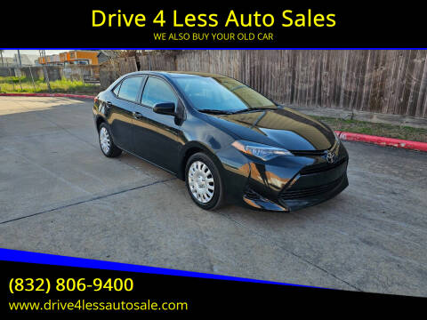 2018 Toyota Corolla for sale at Drive 4 Less Auto Sales in Houston TX