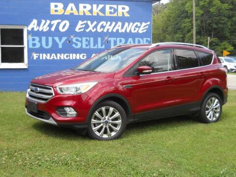 2017 Ford Escape for sale at BARKER AUTO EXCHANGE in Spencer IN