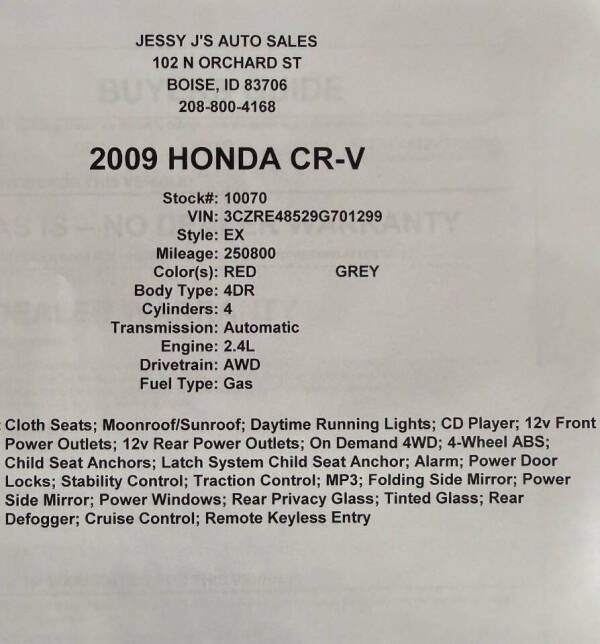 2009 Honda CR-V EX