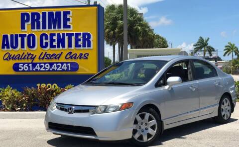 2008 Honda Civic for sale at PRIME AUTO CENTER in Palm Springs FL